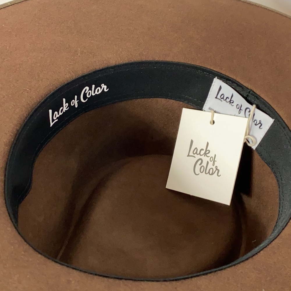 Lack Of Color Wide Brim Fedora in Dark Brown - Picture 7 of 8